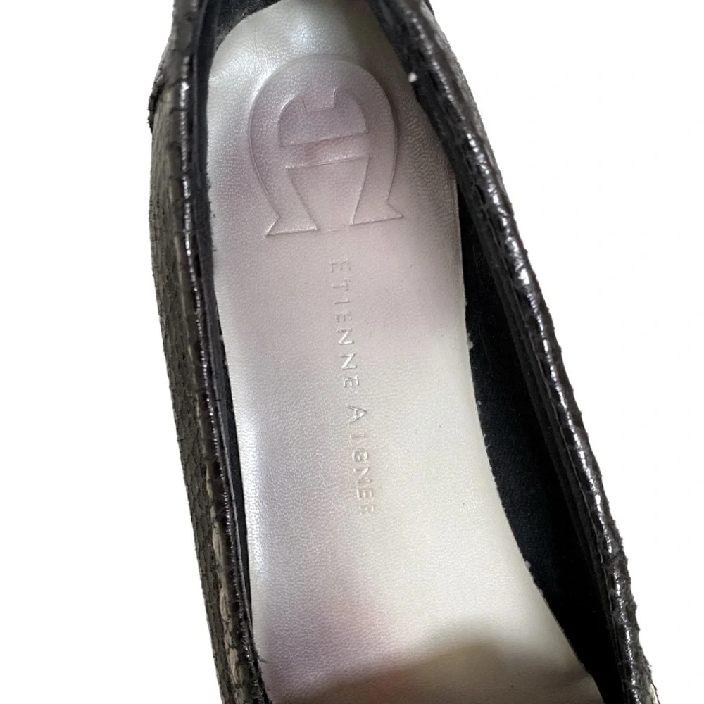 Black Etienne Aigner Loafers Size 7.5 Classic Neutral
